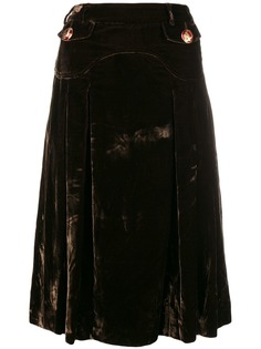 Dolce & Gabbana Pre-Owned бархатная расклешенная юбка