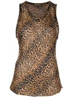 Saint Laurent leopard print tank top