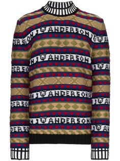 JW Anderson свитер с круглым вырезом с логотипом