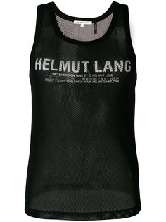 Helmut Lang сетчатая майка с логотипом