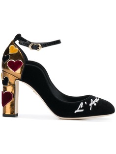 Dolce & Gabbana Vally velvet pumps with embroidery
