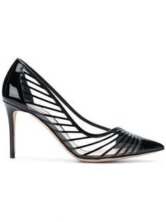 Giorgio Armani striped pointed pumps