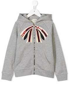 Gucci Kids толстовка на молнии с капюшоном и декоративным бантом