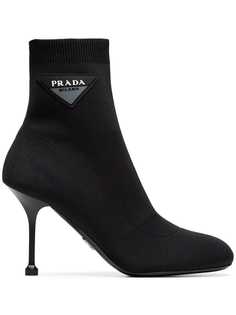 Prada ботильоны с носочной вставкой