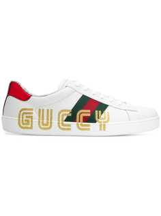 Gucci кроссовки Ace с принтом Guccy