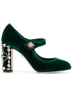 Dolce & Gabbana velvet Mary Jane pumps
