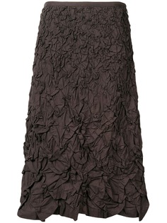 Issey Miyake Pre-Owned текстурная юбка А-образного силуэта