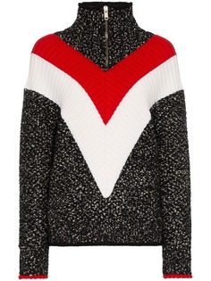 Givenchy джемпер на молнии с шевронным узором