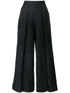 Talbot Runhof pebbled wide-leg trousers