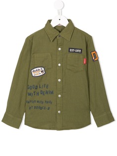 Miki House military patch shirt