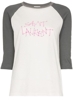 Saint Laurent футболка с принтом логотипа