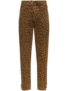 Saint Laurent леопардовые джинсы