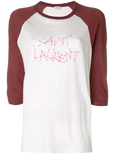 Saint Laurent футболка с принтом логотипа