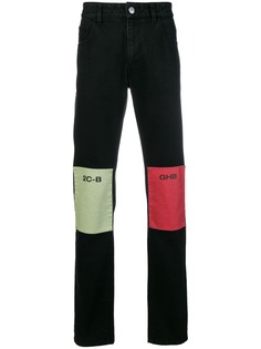 Raf Simons брюки дизайна "колор-блок"