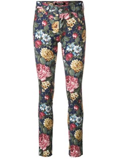 Junya Watanabe джинсы скинни с цветочным принтом