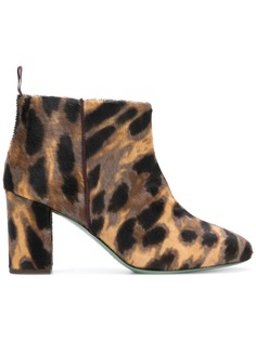 Paola Darcano leopard print ankle boots