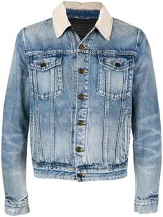 Saint Laurent джинсовая куртка с контрастным воротником