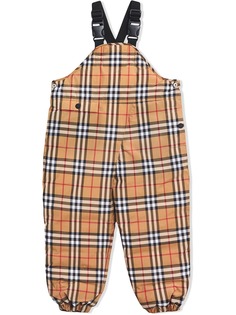 Burberry Kids утепленный комбинезон в клетку Vintage Check