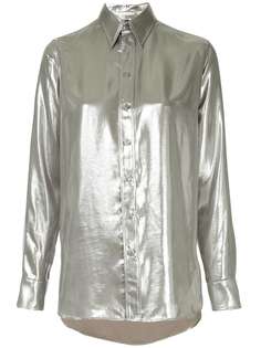 Ralph Lauren Collection удлиненная рубашка с металлическим отблеском