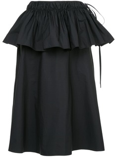 Jil Sander юбка длины миди с баской