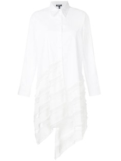 Jil Sander Navy удлиненная рубашка асимметричного кроя с полосками