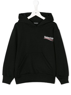 Balenciaga Kids толстовка с капюшоном и логотипом