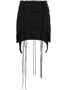 Helmut Lang асимметричная мини-юбка