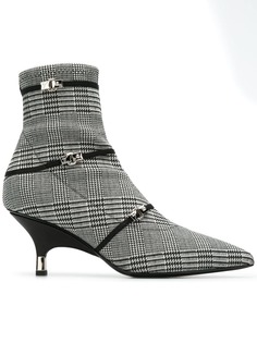 Giuseppe Zanotti ботильоны с узором в ломаную клетку