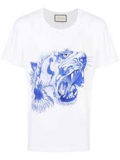 Gucci футболка с принтом тигра