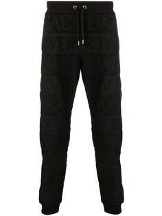 Versace фактурные спортивные брюки с логотипами