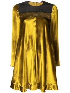 Red Valentino расклешенное бархатное платье