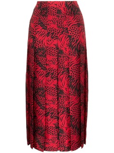Gucci плиссированная юбка с принтом