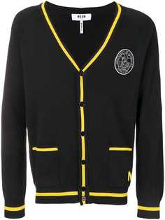 MSGM кардиган с заплаткой University of Casuality