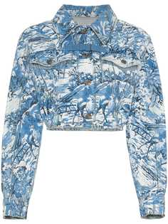 Off-White укороченная джинсовая куртка