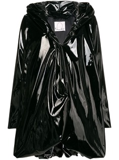 Romeo Gigli X Eggs glossy hooded coat