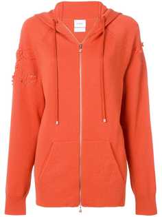 Barrie толстовка на молнии с капюшоном и декором на рукавах