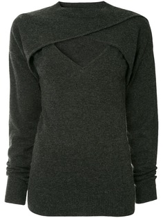 Christopher Esber cropped cross-over top