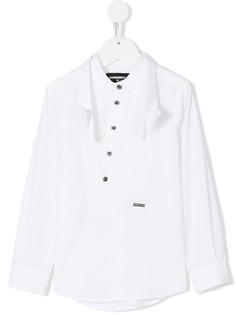 Dsquared2 Kids рубашка со смещенной застежкой на пуговицы