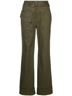 Self-Portrait прямые брюки с ремнем