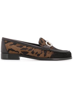 Salvatore Ferragamo лоферы с леопардовым принтом