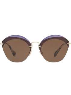 Miu Miu Eyewear солнцезащитные очки с верхней панелью