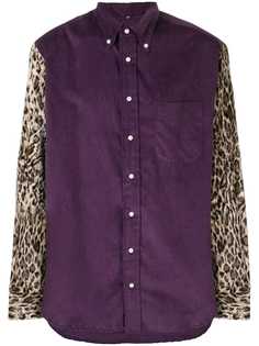 Gitman Vintage рубашка с рукавами с леопардовым узором