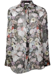 Adam Lippes полупрозрачная блузка с цветочным узором