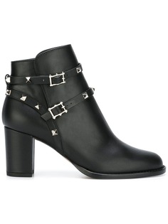 Valentino сапоги по щиколотку Rockstud Noir