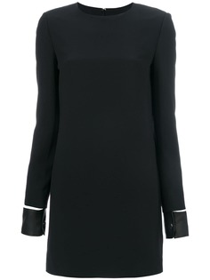 Helmut Lang платье-мини с кожаными манжетами