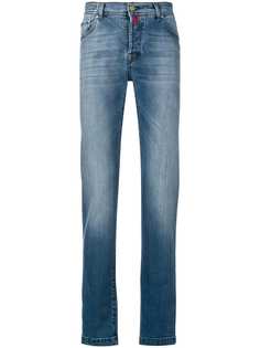 Kiton джинсы прямого кроя с выцветшим эффектом