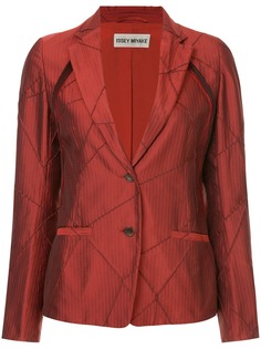Issey Miyake Pre-Owned приталенный блейзер с вышивкой