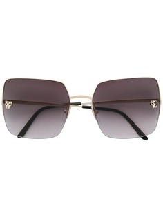 Cartier Eyewear солнцезащитные очки Panthere в массивной квадратной оправе