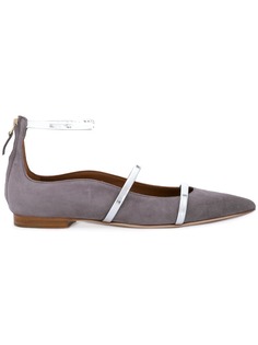 Malone Souliers балетки с заостренным носом и контрастными ремешками