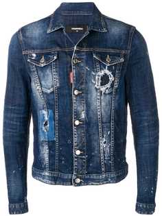 Dsquared2 джинсовая куртка с эффектом краски